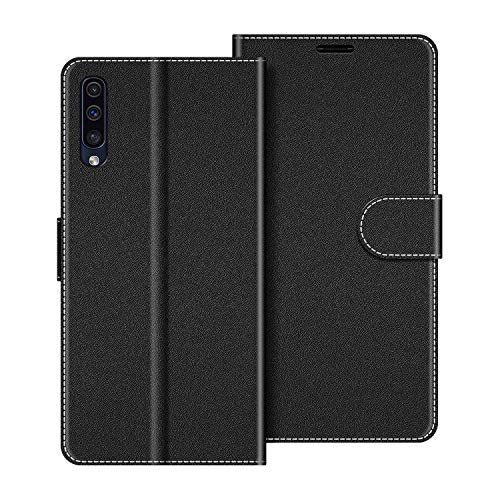 COODIO Custodia per Samsung Galaxy A50, in Pelle Nero - Ilgrandebazar