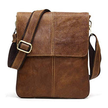 Carica l'immagine nel visualizzatore di Gallery, BAIGIO Borsello Uomo Vera Pelle Vintage Borsa a Tracolla Marrone Marrone-1