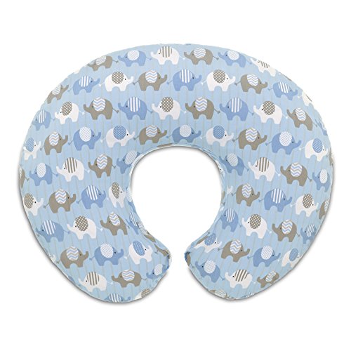 Chicco 08079904380000 Boppy Fodera Cuscino Allattamento, Blu (Elephants Blue) - Ilgrandebazar