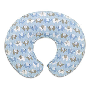 Chicco 08079904380000 Boppy Fodera Cuscino Allattamento, Blu (Elephants Blue) - Ilgrandebazar