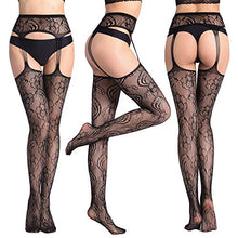 Carica l&#39;immagine nel visualizzatore di Gallery, Comius 5 Pairs Donne Calze e Collant in Rete con Cavallo Aperto Coscia Calze... - Ilgrandebazar