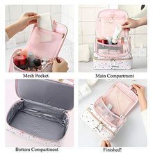 Carica l'immagine nel visualizzatore di Gallery, Tuscall Beauty Case da Viaggio appendere Borsa Toilette - Pink Flamingo