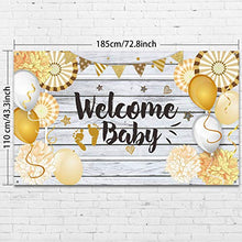 Carica l&#39;immagine nel visualizzatore di Gallery, 70,8 x 43,3 Pollici Decorazioni per Baby Shower, Tessuto Stile di Benvenuto