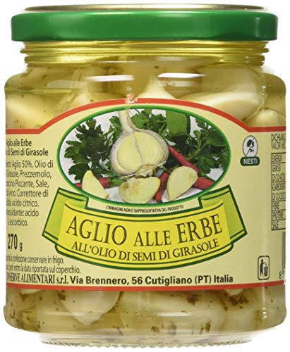 Nesti Conserve Alimentari Aglio Alle Erbe all' Olio di Girasole - Pacco da 6...
