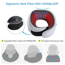 Carica l'immagine nel visualizzatore di Gallery, FYLINA Cuscino da Viaggio Memory Foam,Cuscino Cervicale Tightness...