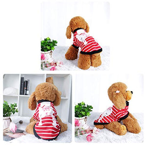 sourcing mappa Cane T Shirt Cotone Costume Gatto Pet Felpa L, rosso, bianco.