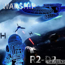 Carica l&#39;immagine nel visualizzatore di Gallery, Lampada 3D Star Wars Regalo Perfetto, 16 Colori Dimmerabile Lamp Illusion... - Ilgrandebazar