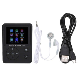 Lettore Musicale MP3 MP4, Lettore HiFi con Schermo a Colori Portatile Leggero e Sottile Lettore Musicale MP3 MP4 Pulsante Rotondo USB2.0(黑色)