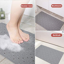 Carica l'immagine nel visualizzatore di Gallery, JAMITE Tappetino da Bagno Antiscivolo,Tappetino Doccia con Ventosa,Grigio...