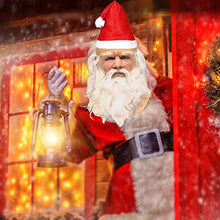 Carica l&#39;immagine nel visualizzatore di Gallery, MUOIVG Maschera Babbo Natale, Natale Babbo Maschera Latex Santa Claus, Christmas barba Rosso Cappello for Xmas Costume, Masquerade, Cosplay, Babbo Natale Maschera Uomo per Adulti