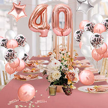 Carica l&#39;immagine nel visualizzatore di Gallery, MMTX Palloncini Compleanno 40 Anni Oro Rosa Decorazioni per Feste...