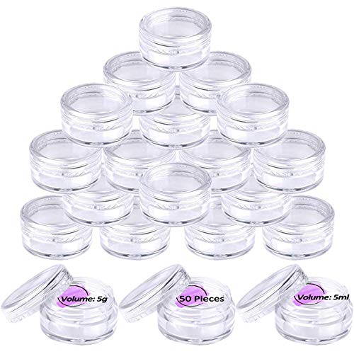 50 Pezzi Contenitori Cosmetici, Contenitore Cosmetico Barattoli Plastica...