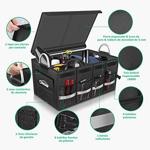 Oasser Organizer Bagagliaio Auto Organizzatore Baule SUV Camino Pieghevole... - Ilgrandebazar