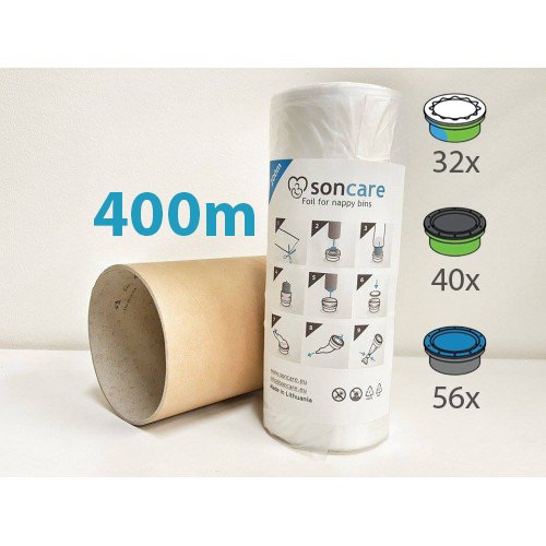 Ricarica mangiapannolini compatibile ricariche Sangenic Tec 400m + tubo - Ilgrandebazar
