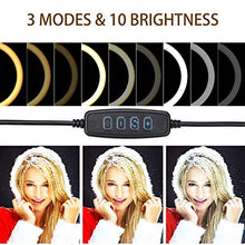 Carica l&#39;immagine nel visualizzatore di Gallery, iEGrow Led Anello 10 Pollici USB Ring Light for Smartphone Foldable 10&quot;