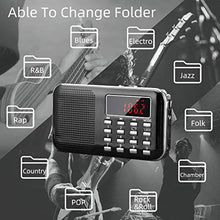 Carica l'immagine nel visualizzatore di Gallery, Aggiornamento PRUNUS L-218 Mini Radio Portatile Ricaricabile AM(MW)/FM Nero