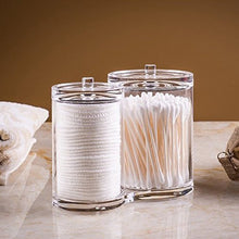 Carica l&#39;immagine nel visualizzatore di Gallery, ASIV, Organizzatore 2 in 1 acrilico con coperchio, per batuffoli Trasparente - Ilgrandebazar