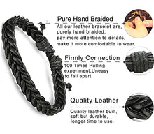 Carica l&#39;immagine nel visualizzatore di Gallery, BESTEEL 28PCS Intrecciato Bracciali Pelle da Uomo Donna Punk Multilivello... - Ilgrandebazar