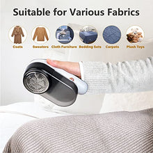 Carica l'immagine nel visualizzatore di Gallery, BAICIWE Levapelucchi Eettrico, USB Levapelucchi Ricaricabile con 2 Lame Extra e un Contenitore a Parete per Abbigliamento, Lana, Maglioni, Mobili