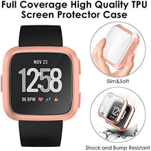 Carica l'immagine nel visualizzatore di Gallery, KIMILAR Pellicola Compatibile con Fitbit Versa Trasparente+Oro Rosa+Nero