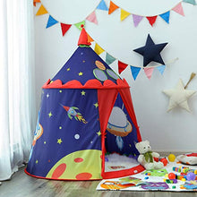 Carica l&#39;immagine nel visualizzatore di Gallery, SONGMICS Tenda da Gioco Castello con Astronavi per Ragazzi e Bambini, rosso - Ilgrandebazar