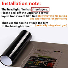 Carica l'immagine nel visualizzatore di Gallery, Mioke Pellicola per fari Auto,300cm*30cm PVC Pellicola Pellicola per Tinte Autoadesivo per Auto Fendinebbia, Posteriore Antinebbia, Fanale Posteriore Nero/Giallo (Nero)