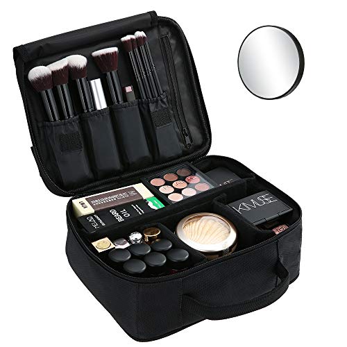 Beauty Case da Viaggio Antiurto con Divisore Regolabile,5x Specchio e...