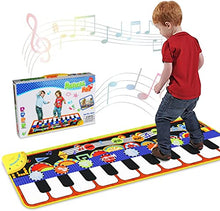 Carica l'immagine nel visualizzatore di Gallery, RenFox Tappeto Musicale, Piano Mat Tastiera Danza Stuoia Strumento Musicale, Tappeto Musicale Tocco Mat Bambini Educativo Giocattolo