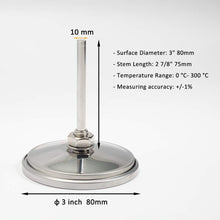 Carica l&#39;immagine nel visualizzatore di Gallery, GALAFIRE 80 mm Grande Faccia 300°C Termometro per Barbecue, Indicatore 80 - Ilgrandebazar