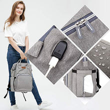 Carica l&#39;immagine nel visualizzatore di Gallery, Borsa Fasciatoio Neonato Multifunzione, Zaino Passeggino Grey