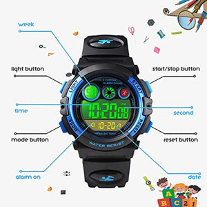 Orologio da bambini per ragazzi, orologio polso impermeabile 5 ATM con... - Ilgrandebazar