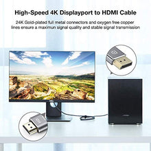 Carica l&#39;immagine nel visualizzatore di Gallery, Snowkids Cavo DisplayPort a HDMI 1.4-1,8m 4K Ultra HD Maschio Grigio-1.8M