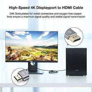 Snowkids Cavo DisplayPort a HDMI 1.4-1,8m 4K Ultra HD Maschio Grigio-1.8M