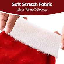 Carica l&#39;immagine nel visualizzatore di Gallery, KONVINIT Cappello Babbo Natale Bambino Cappello Rosso Natale Bambina ragazzino cappello natale maglia cappello babbo natale bebe
