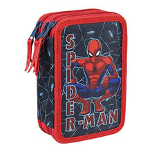 Carica l&#39;immagine nel visualizzatore di Gallery, Artesania Cerda Plumier Triple Giotto Spiderman Sacca, 19 cm, Blu (Azul)