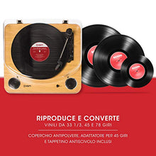 Carica l&#39;immagine nel visualizzatore di Gallery, ION Audio Max LP - Giradischi Vinili a tre velocità con Casse, Legno Chiaro