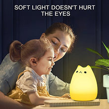 Carica l'immagine nel visualizzatore di Gallery, Luce Notturna LED , Omitium lampada per i bambini gatto di ricarica...