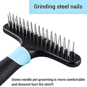 Brands Set 2 Pezzi Spazzola per Animali Domestici, Pettine Gatto Pelo Lungo,...