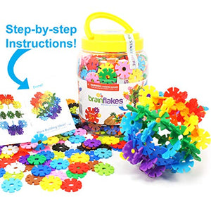 VIAHART Giochi di Costruzione "Brain Flakes" | Set da 500 Pezzi, Dischi ad...