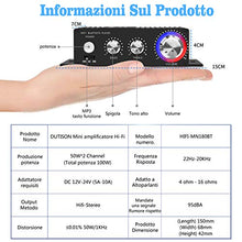 Carica l'immagine nel visualizzatore di Gallery, Amplificatore Bluetooth Audio Auto,DUTISON Mini Stereo HiFi...