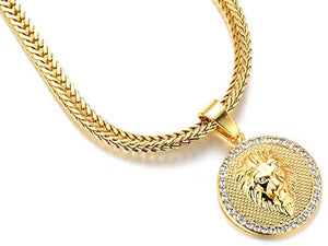 Halukakah ● Kings Landing ● 18K 18 Carati Placcato Oro Reale Leone Pendente... - Ilgrandebazar