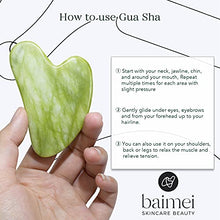 Carica l'immagine nel visualizzatore di Gallery, BAIMEI Gua Sha Tool e Rullo Di Giada, Massaggiatore Viso e Collo, Gua Sha Lenisce, Calma e Rilassa La Pelle, Elimina Il Gonfiore Degli Occhi