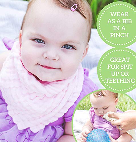 Set 10 Asciugamani Mussola Neonato 23x23 Cm - 100% Cotone Ipersoft Per Bagnetto E Viso - Foto 4