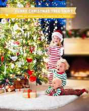 Carica l'immagine nel visualizzatore di Gallery, Zibroges Gonna dell'Albero di Natale di Lusso da 122cm - Bianco Radiante con Fiocchi di Neve Argentati Scintillanti - Decorazione Natalizia Perfetta per un'Atmosfera Festosa
