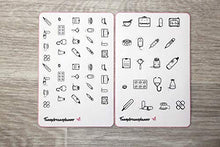 Carica l&#39;immagine nel visualizzatore di Gallery, 120 medical stickers, 4 fogli di adesivi per agenda medica - Ilgrandebazar
