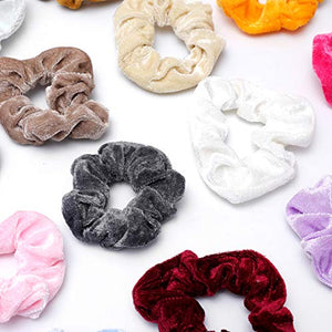 48 Pezzi Capelli Scrunchies Velluto, Elastico In Velvet Scrunchies, per... - Ilgrandebazar