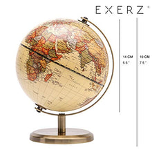 Carica l&#39;immagine nel visualizzatore di Gallery, Exerz 14cm Mappamondo Antico - Mappa inglese - Supporto in metallo