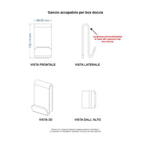 Carica l&#39;immagine nel visualizzatore di Gallery, AGPLEX - Appendi Accappatoio Bagno in vetro acrilico, Appendino da Doccia, Gancio Asciugamani senza forare