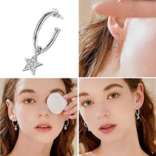 Carica l&#39;immagine nel visualizzatore di Gallery, Lydreewam Orecchini Cerchio Donna Argento Sterling 925 Stella/Luna Stella - Ilgrandebazar