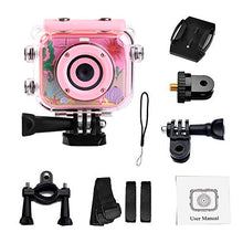 Carica l'immagine nel visualizzatore di Gallery, ToyZoom Bambini Macchina Fotografica 1080p HD Impermeabile Videocamera Rosa B